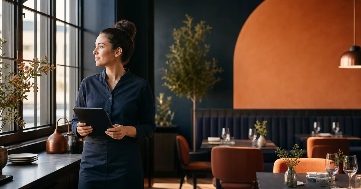 Plano de mesas de restaurante con zonas y capacidad de reservas por turnos de servicio